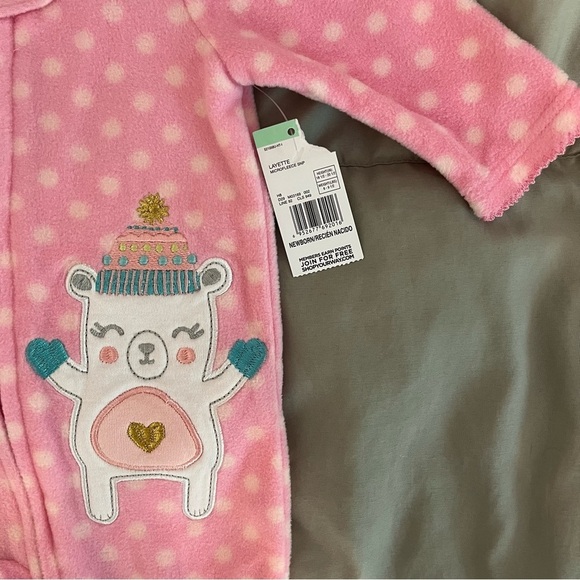 NWT Little Wonders Full Zip Fleece Bear Onesie - Size Newborn - Picture 3 of 6